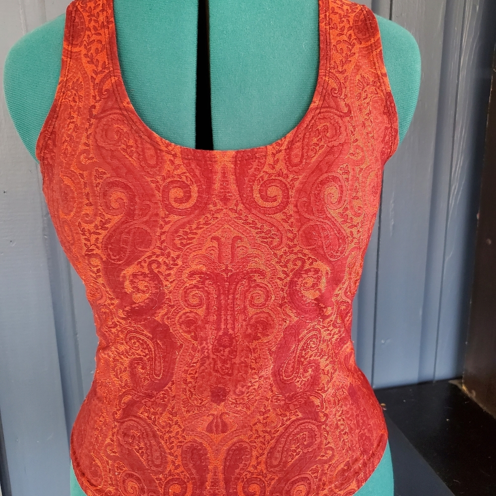 Paisley Red dress tank top